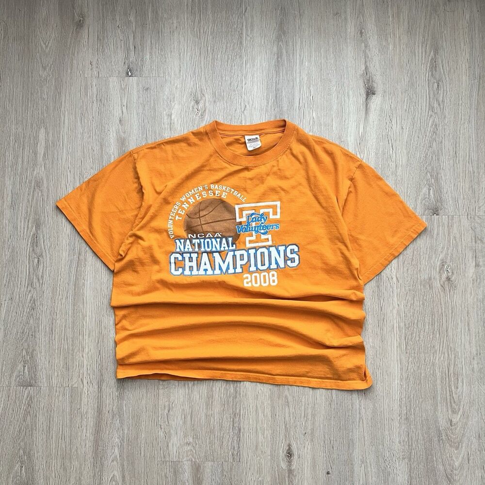 2008 Tennessee Volunteers Shirt Adult XL Orange Lady Vols National Champions